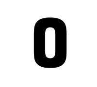10" Tall Single Number 0 Iron On Heat Transfer for Football Soccer Baseball Jersey Sports T-Shirt Black