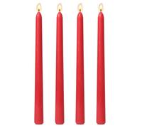 10'' Taper Candle Red Candles, 4 Pack Dinner Candles Candle Sticks, Tapered Candles Non-Drip Long Candles for Valentine's Day Weddings Christmas Birthday Party Decoration (Red)