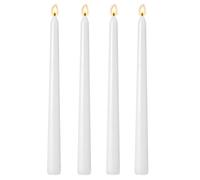 10'' Taper Candle White Candles, 4 Pack Dinner Candles Candle Sticks, Tapered Candles Non-Drip Long Candles for Valentine's Day Weddings Christmas Birthday Party Decoration