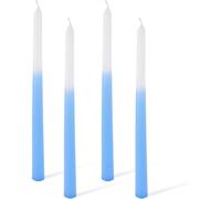 10'' Taper Candles, 4 Pcs Gradient Tapered Candles, Non Drip Dinner Candles Candle Sticks Long Candles for Valentine's Day Birthday Party (Blue)