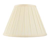 10” (inch) Tapered Drum Lamp Shade - Cream Box Pleated Fabric Cover - Traditional Classic Clean Boutique Design - Table/Floor Lamp Lights Bases Bulb Cover - Shade Reducer Supplied