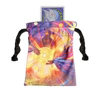 10 Tarot Bags and Pouches - Tarot Card Velvet Storage Bag - 13x18cm Sun God Pattern Drawstring Tarot Card Velvet Bag, Tarot Cards Fabric Bag Jewelry Pouch