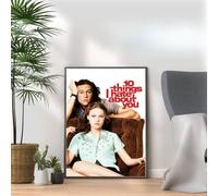 10 Things I Hate About You, 90s Movie Print Vintage Nostalgic Film Poster, A4 A3 Size Frame Options, Home, Pub, Café, Bar Decoration Wall Art Print, House gift for movie lovers (A3 Print Only)