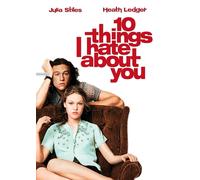 10 things i hate about you 90's Teen Film Movie Poster Wall Art Print various sizes, Framed or unframed. (White Frame, A4)