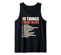 10 Things I Want in Life Camping Edition Tank Top