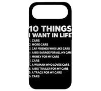 10 Things I Want In Life Cars Funny Car Lover Car Guy Case for iPhone Air