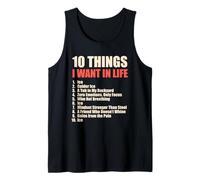 10 Things I Want in Life Ice Bath Tank Top