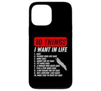 10 things i want in my life cars more cars car lover Funny Case for iPhone 13 Pro Max