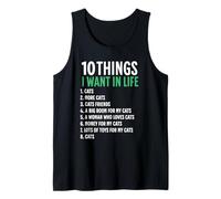 10 Things I Want In My Life Cats More Cats Man Tank Top