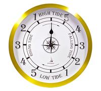10" Tide Clock - Aluminum, Silent, Nautical Wall Decor, Boat Accessories