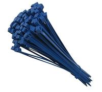 10 Tie Wraps Cable Ties Fasteners Wire Zip Strap Cord Strong Nylon Plastic Durable (Small 100mm, Blue)
