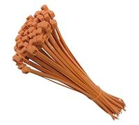 10 Tie Wraps Cable Ties Fasteners Wire Zip Strap Cord Strong Nylon Plastic Durable (Small 100mm, Orange)