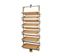 10-Tier Height-Adjustable Shoe Rack, 360° Rotating Multi-Tier Shoe Organizer for Entryway & Mudroom, Space-Saving Pull-Out Storage Solution