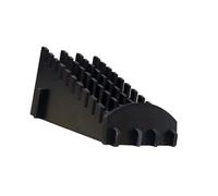 10 Tier Tile Display Rack,Slot Width 20mm Tiles Sample Storage Holder Can Hold 20, for Exhibition Retail Stores(Black)