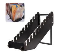 10-Tier Tile Sample Rack Flipable, Strength Floor-Standing Porcelain Tiles Display Stand, Large-capacity Panel Samples Multi-Step Show Shelf