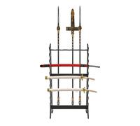 10-Tier Vertical Katana Holder, Sword Rack Samurai Wands Display Stand 5in1, Durable Material, Space-Efficient, Perfect for Katana Storage, Samurai Sword Collection & Decorative Display (Black)
