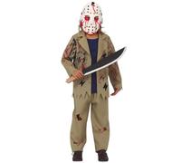 (10 to 12 years (142-148 cm)) Machete killer costume for boys