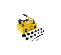 10 Ton Hydraulic Knockout Punch Kit, 1/2" to 2" Conduit Hole Cutter Set, KO Tool Kits W/Puncher 6 Piece, Metal Sheet Driver Tools, for Aluminum, Brass