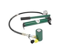 10 ton Hydraulic Ram Jack + cp-180 Hand Pump Kit,22046lbs Heavy-Duty Steel Jack,Compact 2.52x4.09in Portable Cylinder for Construction,Industrial Lifting