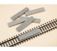 10 TRACK CROSSING CONCRETE PLATES -TRACK INSERTS HO/TT Gauge Auhagen kit 48603