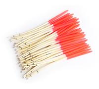10 Traditional Peacock Quill Feather Waggler Fishing Float Coarse Tench Bream (Bright Red)