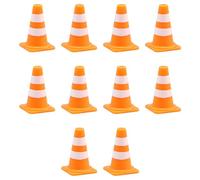 10 Traffic Cones, Toy Traffic Signs, Safety Cones, Miniature Cognitive Toys, Storage Decorations, Miniature Road Safety Cone Models