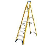 Werner 10 Tread Fibreglass Platform Stepladder
