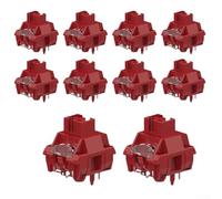 10 TTC V2 Mechanical Keyboard Switches Silent Linear Type with Upgraded Stem Material and Double Insurance Silent Structure (Red)
