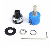10 Turn Potentiometer 10K Ohm with for dial Counter - High Accuracy Linear Trimmer for Guitar Volume - Panel Mount Electronic Component