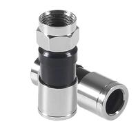 10 Type F coaxial compression connectors, black