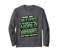10 Types of People Understanding Binary Code Programming Long Sleeve T-Shirt