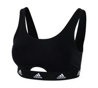 (10 UK, Black) Adidas Womens/Ladies Cotton Scoop Neck Comfort Bralette