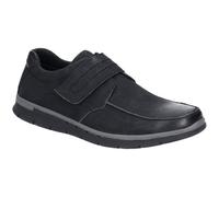 (10 UK, Black) Hush Puppies Mens Duke Touch Fastening Nubuck Leather Shoe