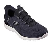 (10 UK, Black) Skechers Mens Summits Key Pace Mesh Slip-In Flat Trainers