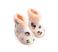 Disney Princesses Girls Multi Cozy High-Rise Slippers | Moana, Snow White, Cinderella, Tiana, Pocahontas Indoor Comfort Footwear | Fluffy Material Pull-On Design Merch