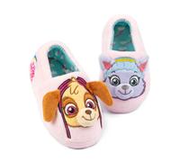 (10 UK Child) Paw Patrol Slip On Loafer Slippers (Girls Pink)