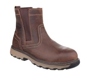 (10 UK, Dark Beige) Caterpillar Unisex Pelton Safety Leather Boots
