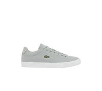 (10 UK, Grey/White) Lacoste Mens Lerond Canvas Low Flat Trainers