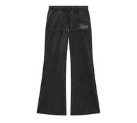 (10 UK, Jet Black) Guess Womens/Ladies Velour Flared Tracksuit Bottoms