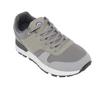 (10 UK, Light Grey) Lambretta Mens Echo 2 Sailor Mesh Low Cut Flat Trainers