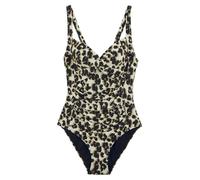 Regatta Womens/Ladies Sakari Leopard Print Tummy Control One Piece Swimsuit - Natural - Natural - 10 UK