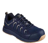 (10 UK, Navy/Tan) Skechers Mens Malad II Safety Trainers