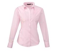 (10 UK, Pink) Premier Womens/Ladies Long-Sleeved Shirt
