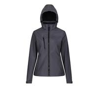 Regatta Women's Venturer 3 Layer Hooded Soft Shell Jacket - Seal Grey/Black - 10 UK - Seal Grey/Black - 100% Polyester