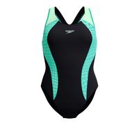 (10 UK, Turquoise) Speedo Womens/Ladies Placement Laneback One Piece Swimsuit