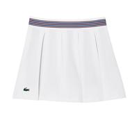Lacoste Women's Piqué Tennis Skirt - White/Blue - White/Blue - 10 UK