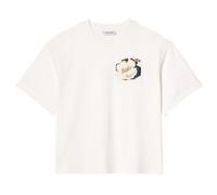 (10 UK, White) Lacoste Womens/Ladies Flower Cotton Oversized T-Shirt