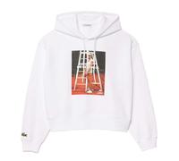 (10 UK, White) Lacoste Womens/Ladies Print Oversized Hoodie