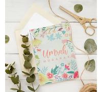 10 Umrah Mubarak Gift Cards, Wallet, Envelope, Floral Blank Umrah Cards, Congratulations Card, Umrah Mubarak Money Envelopes, Wallets, Gifts, Decorations. (Floral)