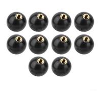 10 Unit Ball Knobs with Built-in Copper Thread for Integration into Control Systems, Machinery, and Industrial Panels (M10x35mm)